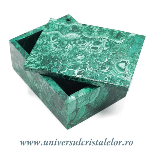 Caseta bijuterii malachit