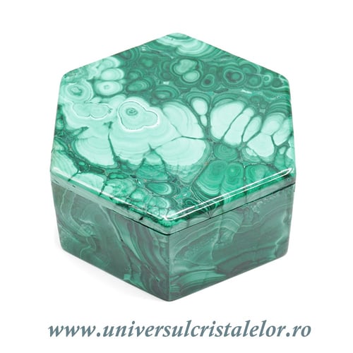 Caseta bijuterii malachit