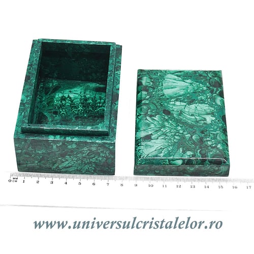 Caseta bijuterii malachit