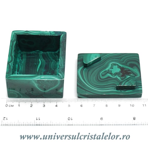 Caseta bijuterii malachit