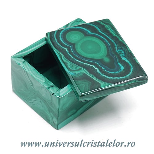 Caseta bijuterii malachit