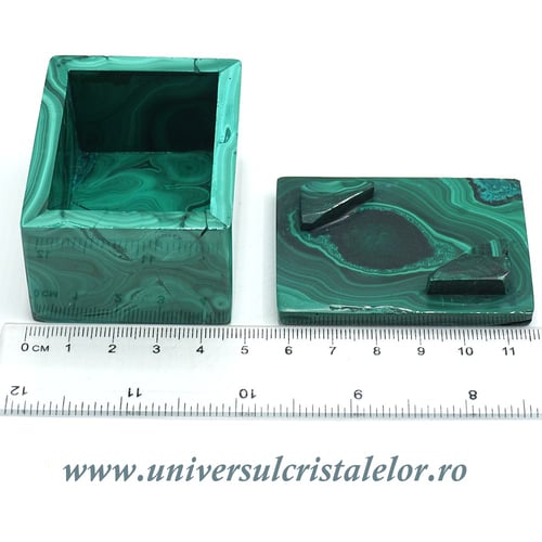 Caseta bijuterii malachit