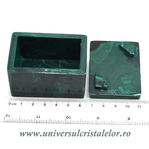 Caseta bijuterii malachit