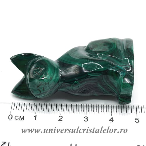 Figurina malachit pisica