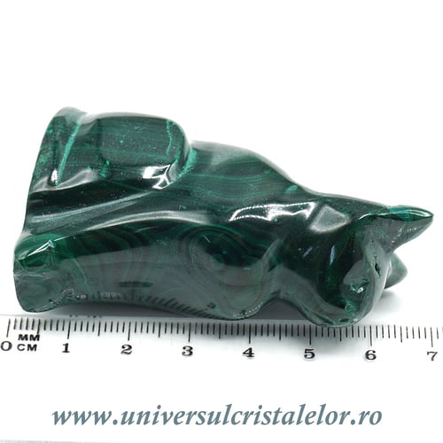 Figurina malachit pisica