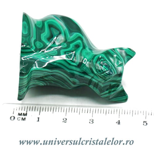 Figurina malachit pisica