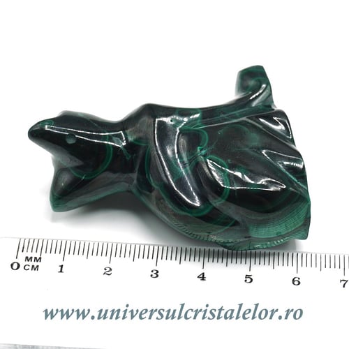 Figurina malachit pisica