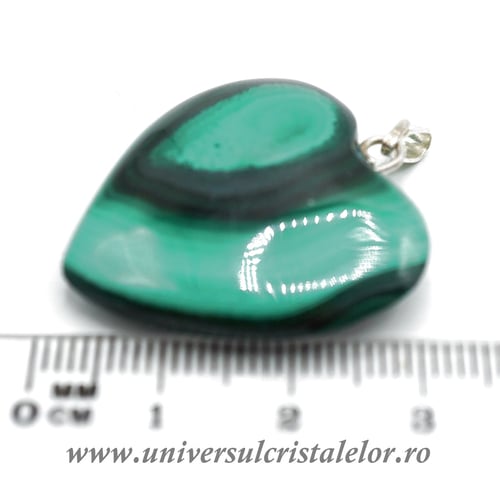 Pandantiv malachit inima