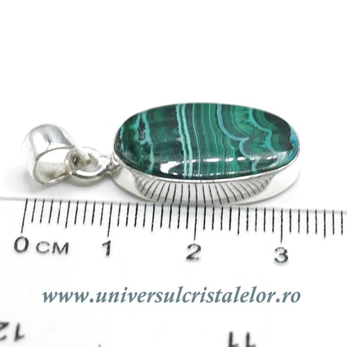 Pandantiv malachit cu crisocola unicat m05