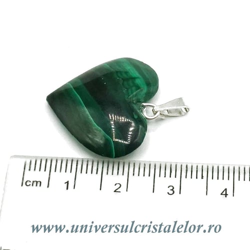 Pandantiv malachit inima