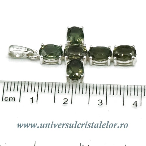 Pandantiv moldavit cruciulita