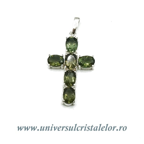 Pandantiv moldavit cruciulita