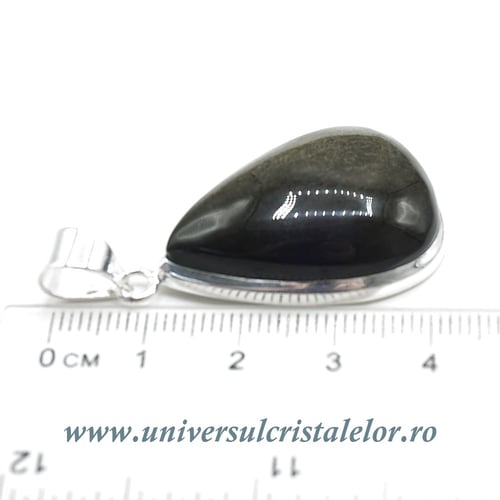 Pandantiv obsidian auriu