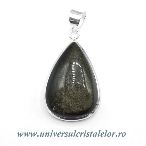 Pandantiv obsidian auriu