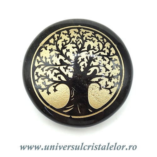Obsidian auriu polisat pomul vietii