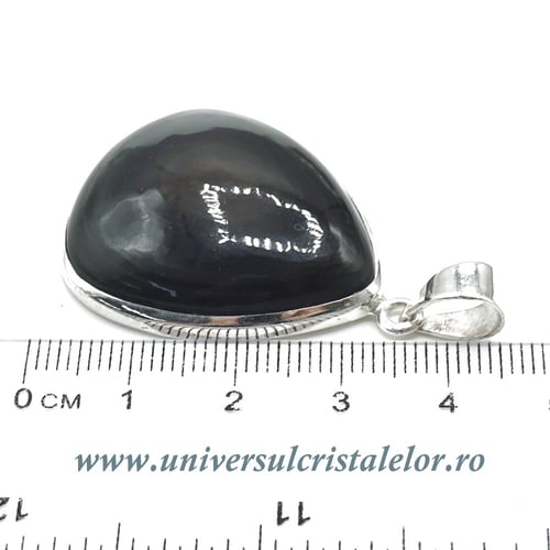 Pandantiv obsidian curcubeu