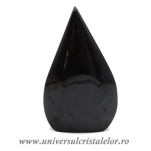Obsidian curcubeu sculptura flacara m3