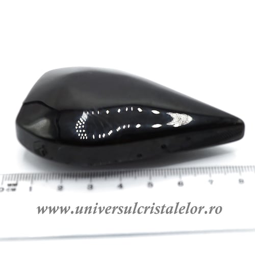 Obsidian curcubeu sculptura flacara m3