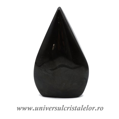 Obsidian curcubeu sculptura flacara m1