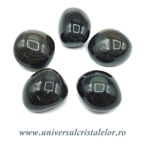 Obsidian curcubeu piatra rulata 2cm