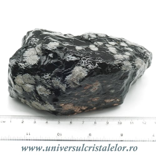 Obsidian fulg de nea brut m01