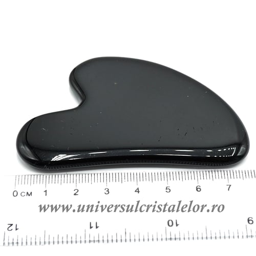 Piatra Gua Sha obsidian negru