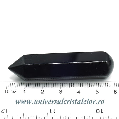 Bagheta obsidian negru cu un varf