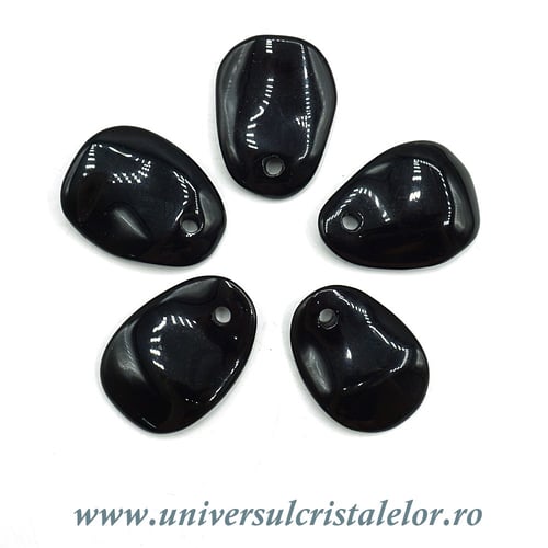 Pandantiv obsidian negru