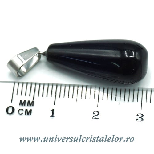 Pandantiv obsidian negru picatura