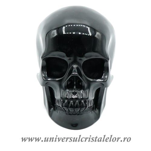 Craniu obsidian negru m02
