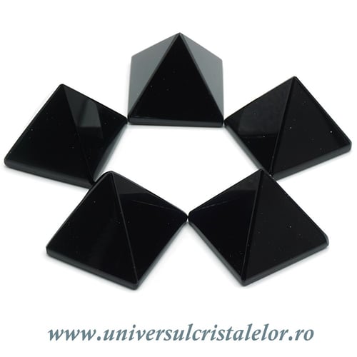 Piramida obsidian negru - 4cm