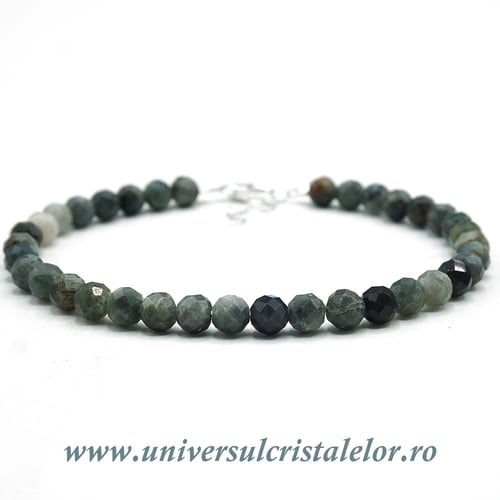 Bratara ochi de pisica rotund fatetat - 5 mm