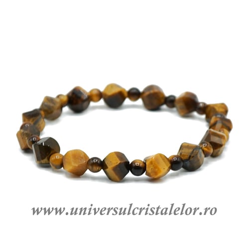 Bratara ochi de tigru fatetat - 7/4 mm