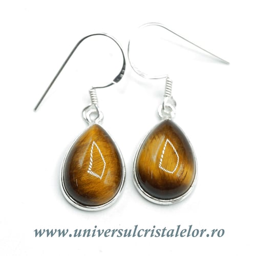 Cercei ochi de tigru lacrima