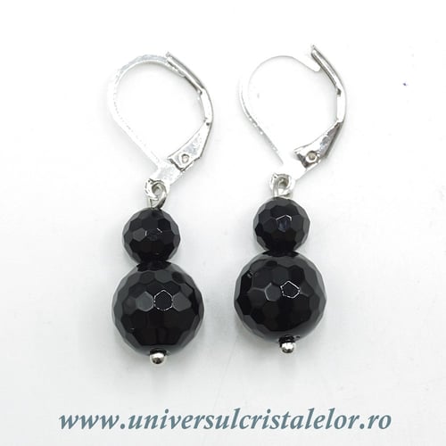 Cercei onix rotund fatetat-10mm m03