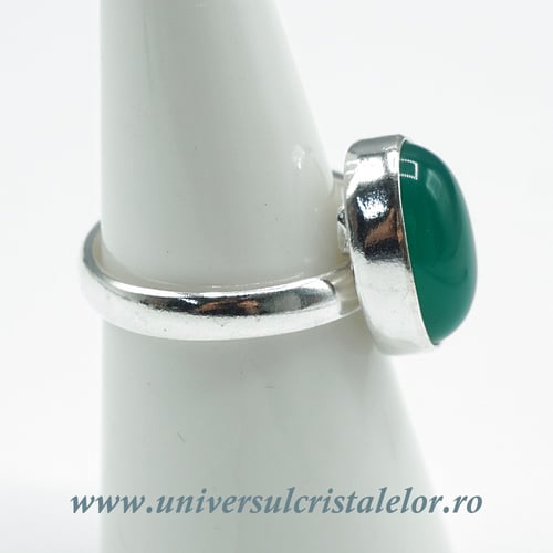 Inel onix verde oval reglabil m2