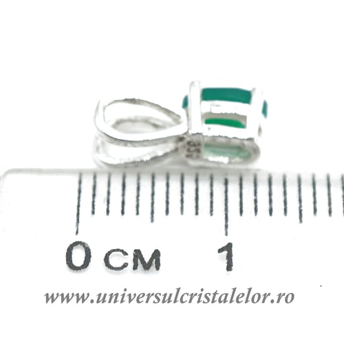 Pandantiv onix verde oval fatetat