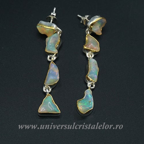 Cercei opal de foc unicat m04