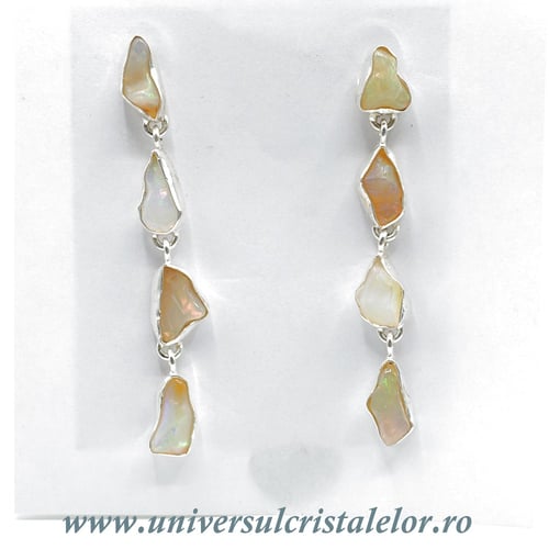 Cercei opal de foc unicat m03