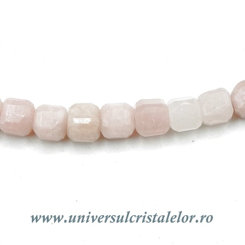 Bratara opal roz cub fatetat - 3 mm