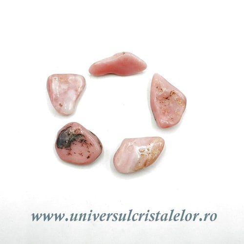 Opal roz piatra rulata m03