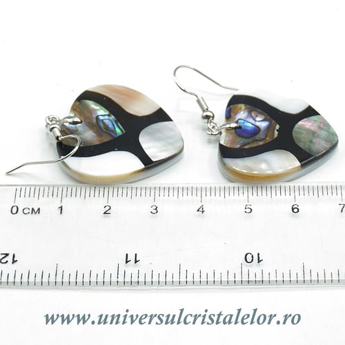 Cercei scoica paua (abalone) inima