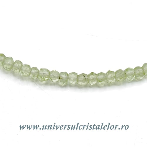 Colier peridot rondea fatetata 3.7 mm