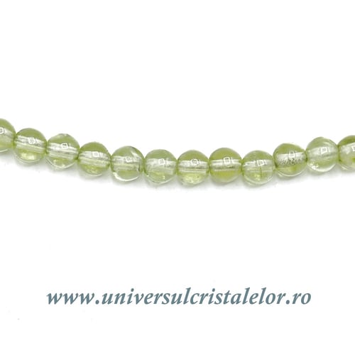 Colier peridot rotund slefuit - 3,5 mm