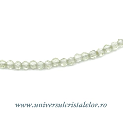 Colier peridot rotund fatetat - 2 mm