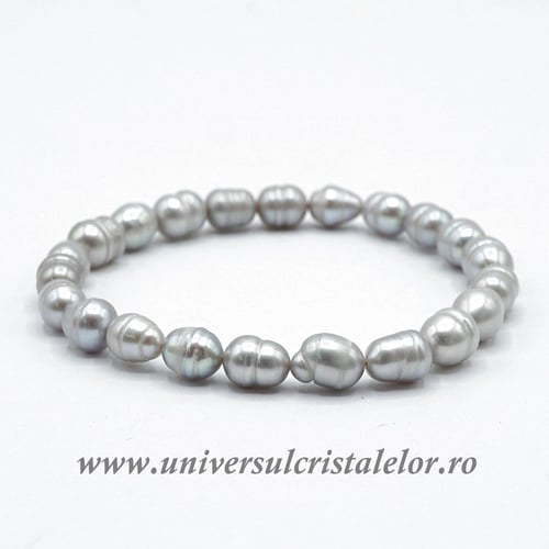 Bratara perle culoare gri m2