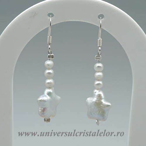 Cercei perle albe argint m4