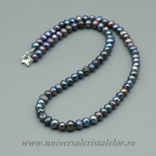 Colier perle naturale negre m1