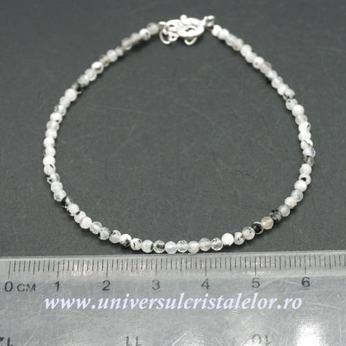 Bratara piatra lunii cu turmalina neagra