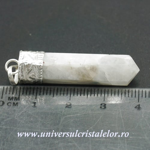 Pandantiv piatra lunii alba varf